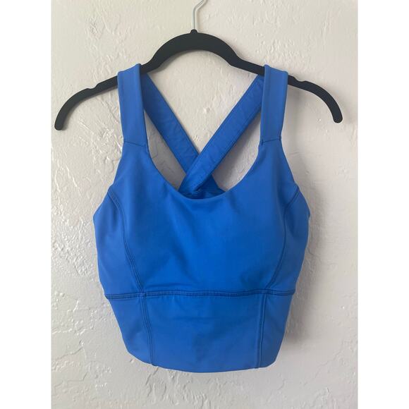 Lululemon Beat the Heat Bra Pipe Dream Blue 8 Athletisure Gym Workout Exercise 8 - Picture 2 of 11